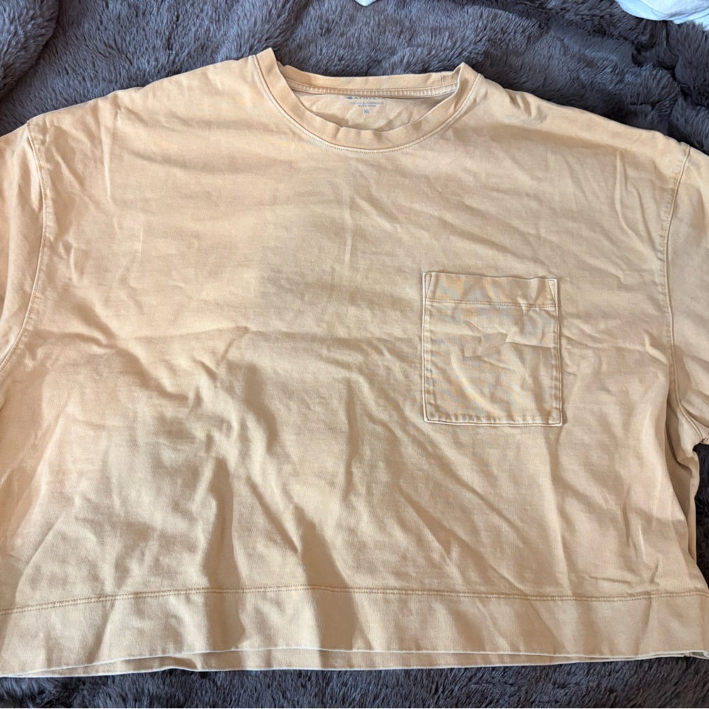 Athleta Orange Crew Neck Top